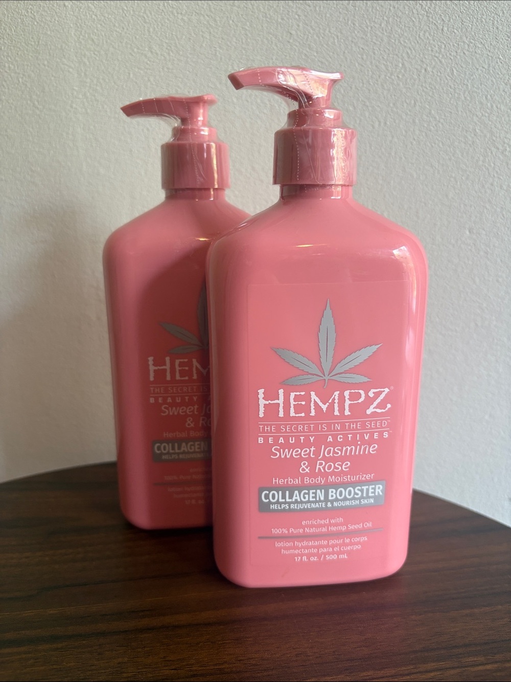 *2 PACK* Hempz sweet jasmine and rose collagen booster body moisturizer